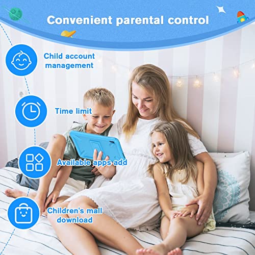 TOSCiDO 10 inch Kids Tablet, Android 11 Tablet for Kids,32GB ROM, Quad Core Processor,IPS HD 1280 * 800 Display,Parental Control,WiFi,Dual Cameras with Kids Tablet Case - Blue - Image 3