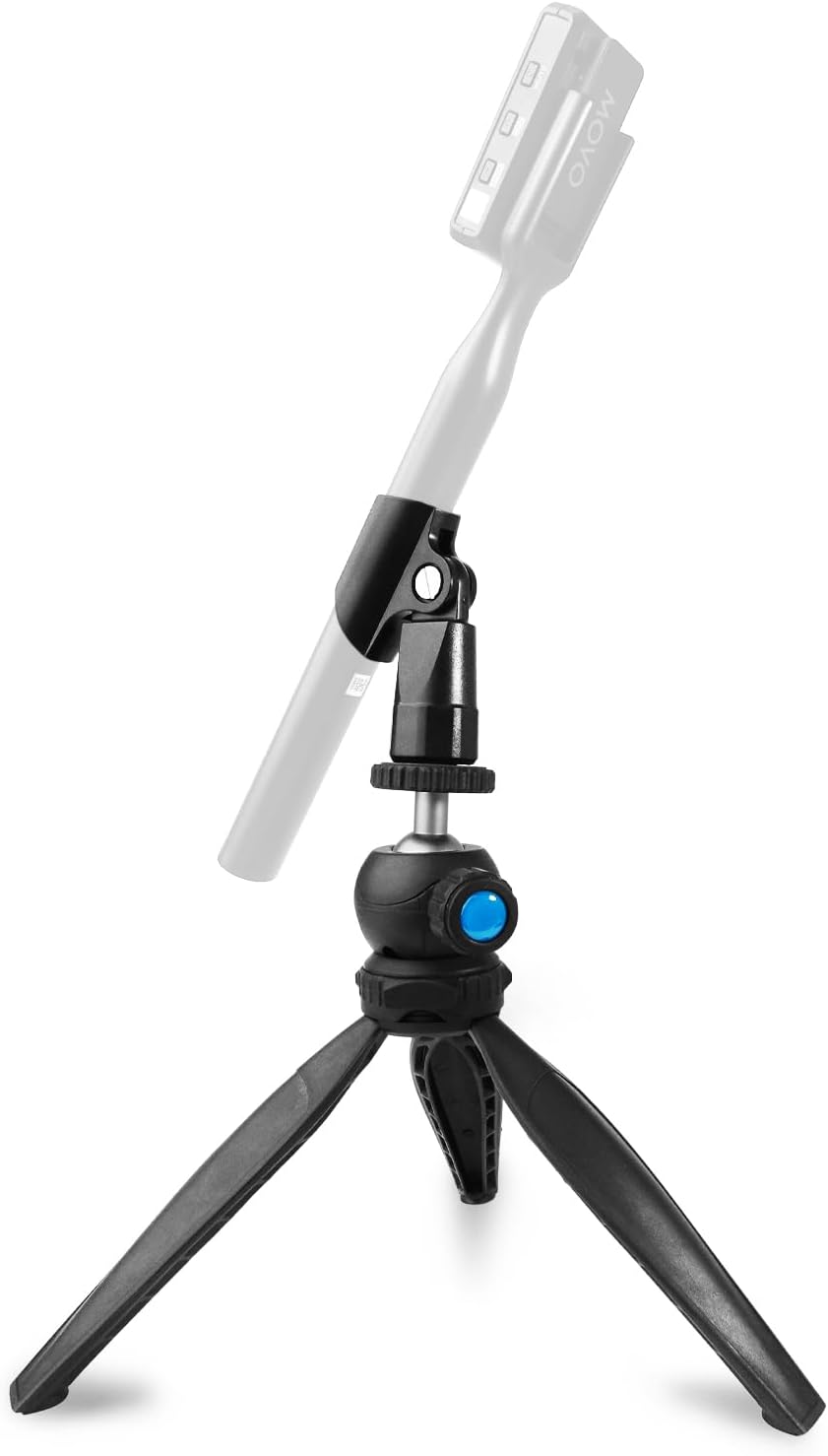 Movo HMT-2 Tabletop Tripod Microphone Stand for Movo WMX-HM and Rode Interview Go Handheld Wireless Mic Adapters. Perfect for Podcasting, Vlogging, Content Creators, and More