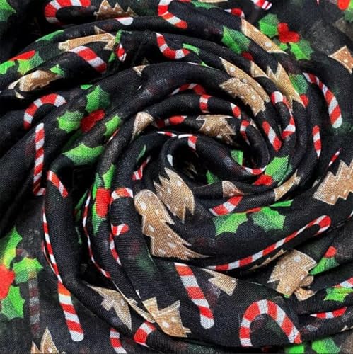 Women Christmas-Scarf Christmas-Shawl-Warp Soft Chiffon Lightweight-Infinity Scarves for Fall Winter Spring3