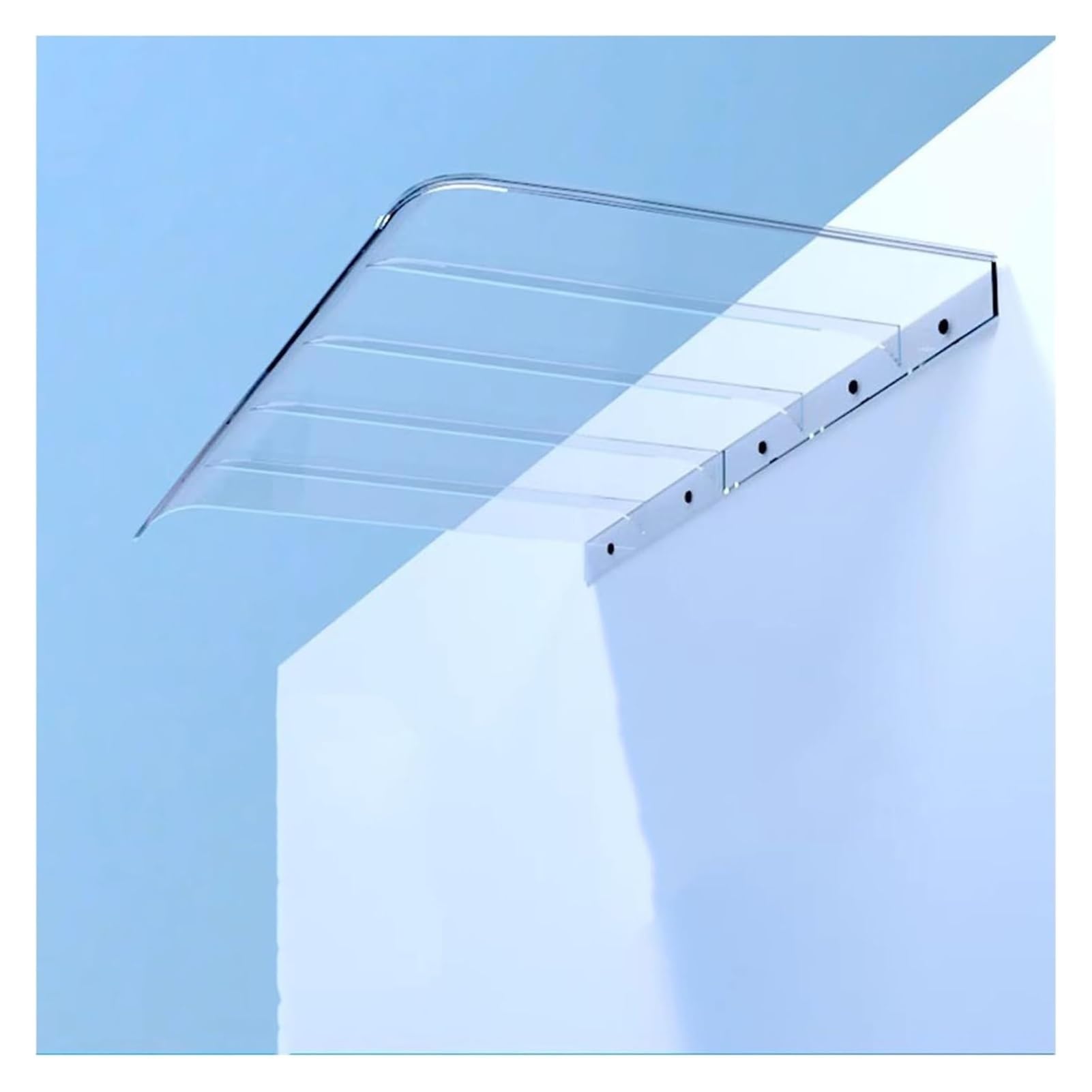 Ghply Clear Outdoor Roof Canopies Shelter, Window Door Awnings Canopy Polycarbonate Rain Shelter Cover For Front Door, Patio, Balcony(,60X100cm/24 X39)