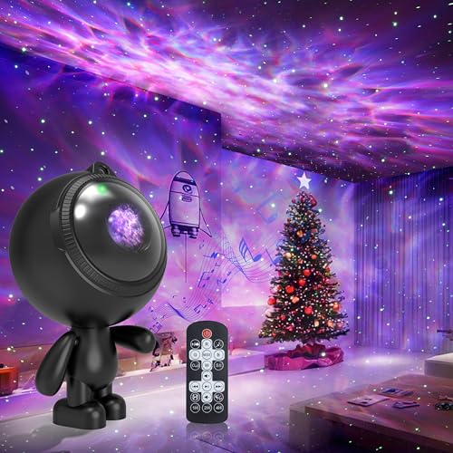 AIRIVO Astronaut Galaxy Projector, Star Lights for Bedroom, Star Projector Night Light for Kids, Bluetooth Speaker Ceiling Projector, Room Decor Gifts for Adults, Teens, Christmas