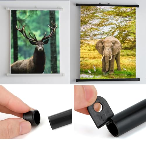 XINGSUI Poster Frame Frames,Hanging Kit for Canvas Artwork Art Print,for Posters,Maps, Scrolls, Black and White, 43 cm - Image 3