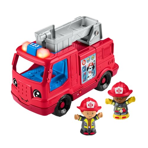 Fisher-Price Little People Spielzeug-Feuerwehrauto zum Schieben für...