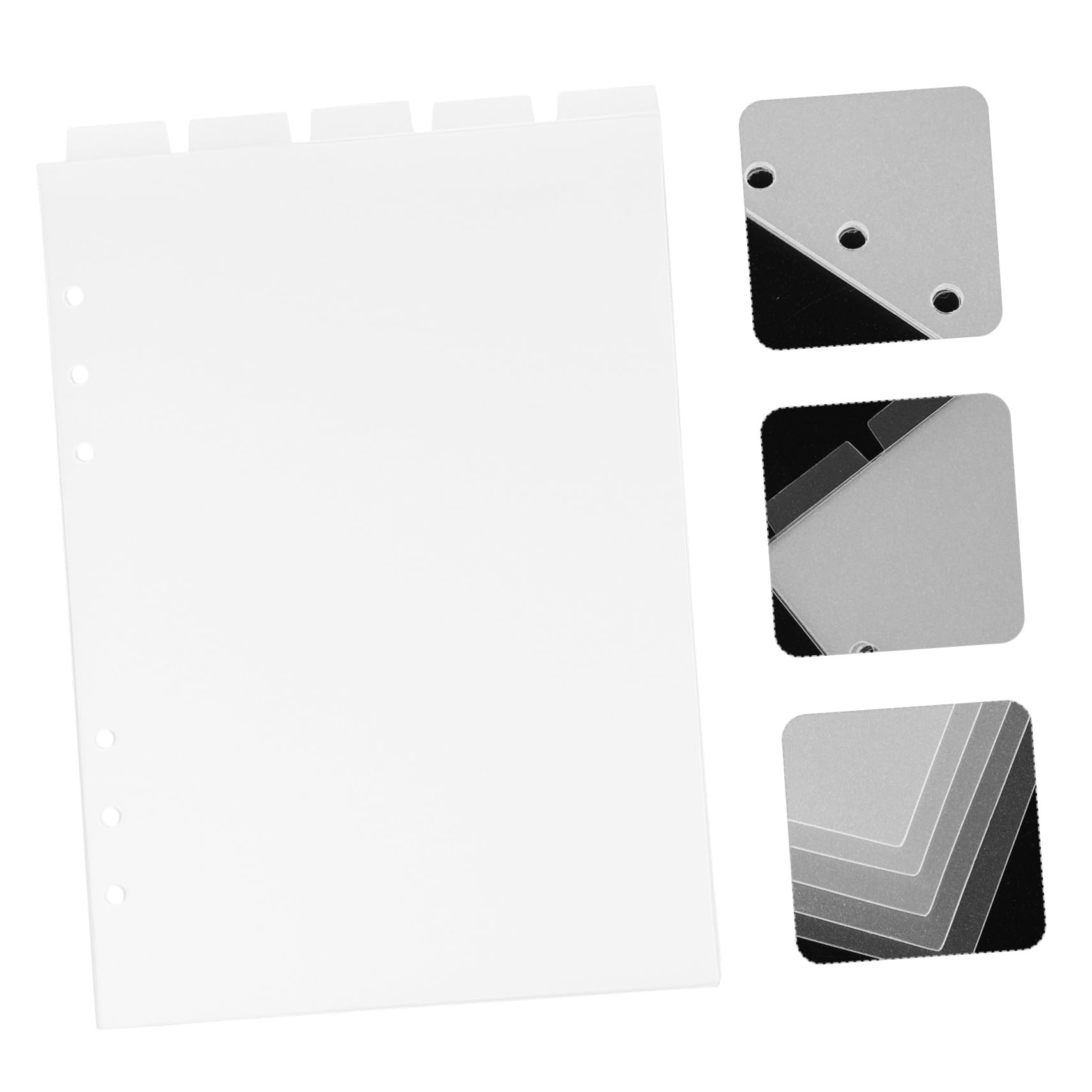 ABOOFAN 6pcs PVC A5 Size Dividers for 6 Ring Binder Transparent Plastic Binder Divider for Personal Organiser - Image 4