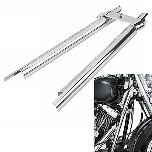 XMMT Chrome Front Frame Down Tube Covers for Harley Softail Fatboy Heritage Springer Deluxe FLSTN FLSTF FLST by XMMT - Used condition - US$34.78