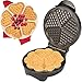 Heart Waffle Maker- Make 5 Heart Shaped Waffles for Special Breakfast- Nonstick Baker for Easy Cleanup, Electric Waffler Griddle Iron w Adjustable Browning Control- Loved Ones Gift for Easter Morning