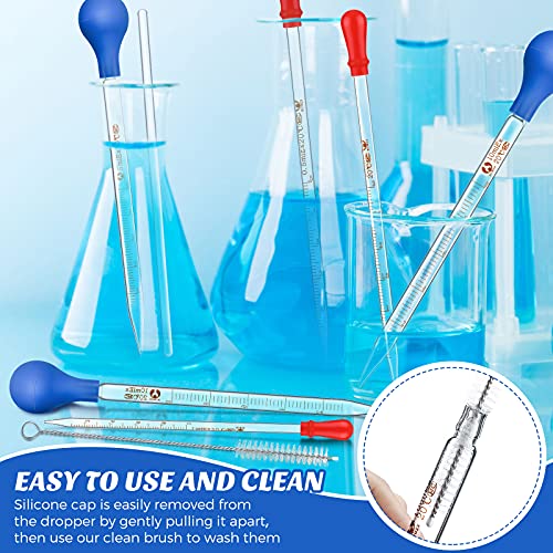 Frienda FRIENDA-DROPPING PIPETTES-2883 16 Pieces Glass Pipettes Graduated Dropper 2 Pcs 10 Ml 5 Ml 3 Ml 2 Ml 1 Ml 0.5 Ml Glass Liquid Dropper thumb #3