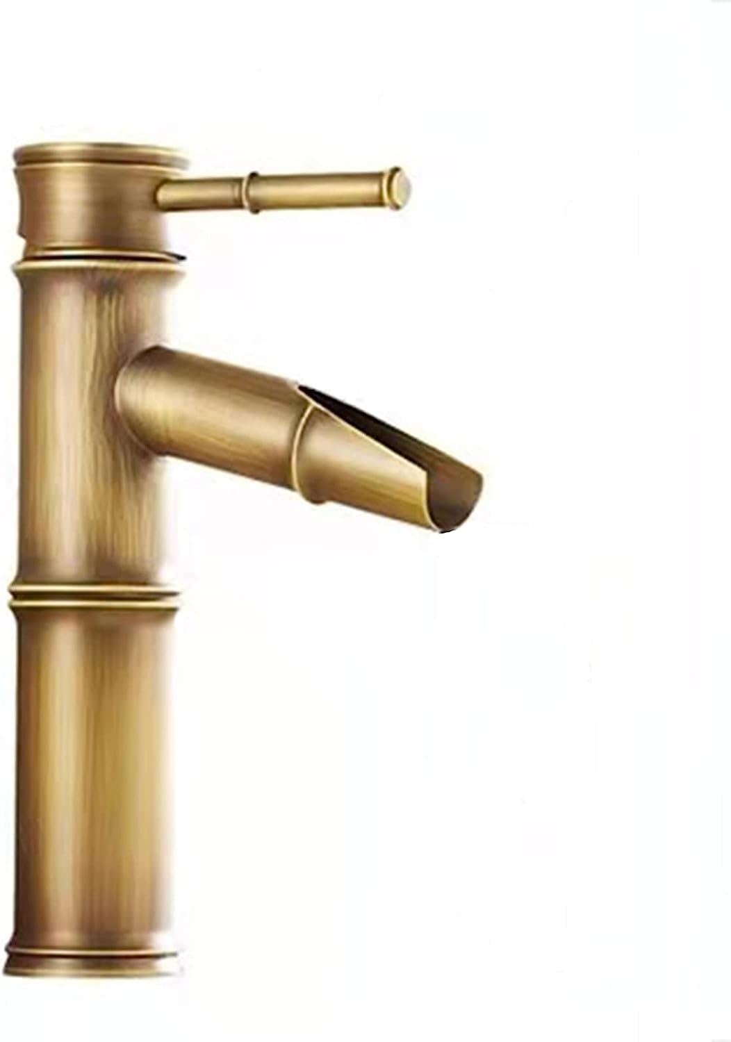 COSZWQDP Bathroom faucets for Sink 1 Hole Brass Faucet Single Retro