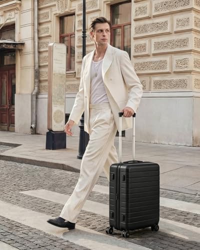 24 Inch Medium Suitcase, Lightweight ABS+PC Hard Shell Check-in Luggage with 4 Spinner Wheels, Durable Travel Suitcases for Holiday & Business Trips - Image 3