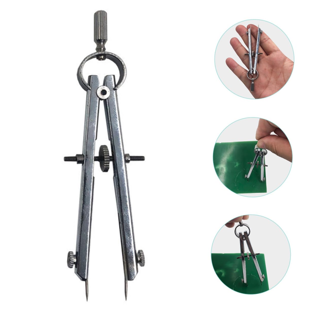 NUOBESTY 4 Pièces boussoles boussole pour les mathématiques boussole mathématique compas scolaire compas de charpentier Fournitures de bureau boussole pour la géométrie Acier inoxydable