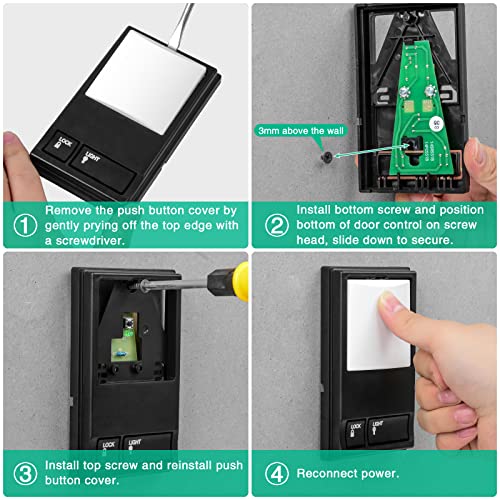 Garage Door Opener Control Panel, Multi-Function Wall Keypad Button Replacement For 78Lm, Wired #TOP5