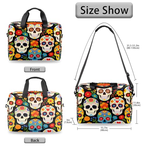 Bolso para laptop 16 pulgadas diseño Skull Art México miniatura 5
