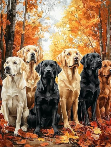 Perro Diamond Painting Adultos, 5D Diamond Painting Kit Completo Manualidades Adultos, DIY Punto de Cruz Diamante Art Crafts Pictures Embroidery Kit, Regalo Originales para Mujer, 80x110cm Lienzo R-95