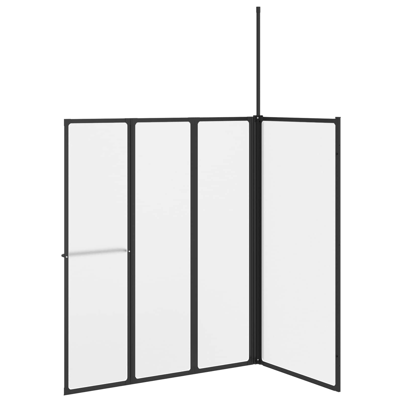 Mampara de ducha de 120 x 70 x 137 cm, plegable, color blanco, aluminio, para baños pequeños, mampara de ducha, accesorio de bañera, protección contra salpicaduras plegable