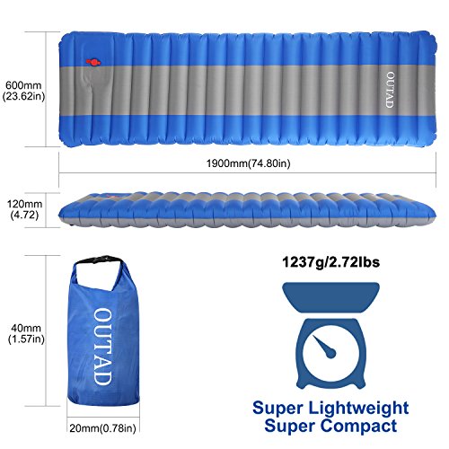 OUTAD Materasso da Campeggio Gonfiabile Materasso