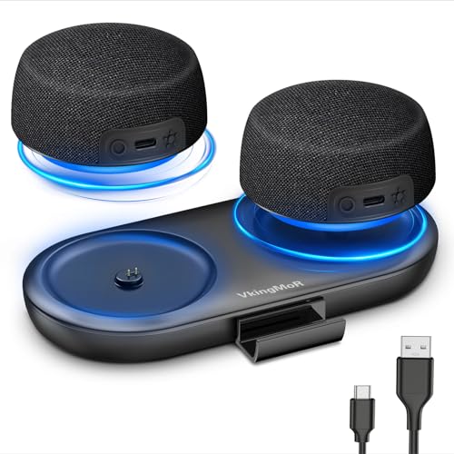 VkingMoR Bluetooth Speaker Set with Magnetic Base for Multi...
