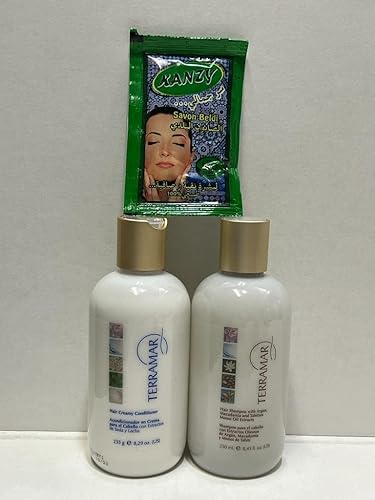 Terramar oleo kit champú 8.5 fl oz y acondicionador 8.29 oz para cabello con jabón marroquí