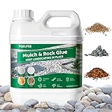 Rock Glue 4L/1.05Gal Mulch Glue,Fast Dry Transparent Waterproof Pea Gravel Stabilizer Non-Toxic & Long-Lasting & Dries-Clear for Strong Pea Gravel Binder for Wood Chips,Sand,Pine Straw,Pebbles,Stone