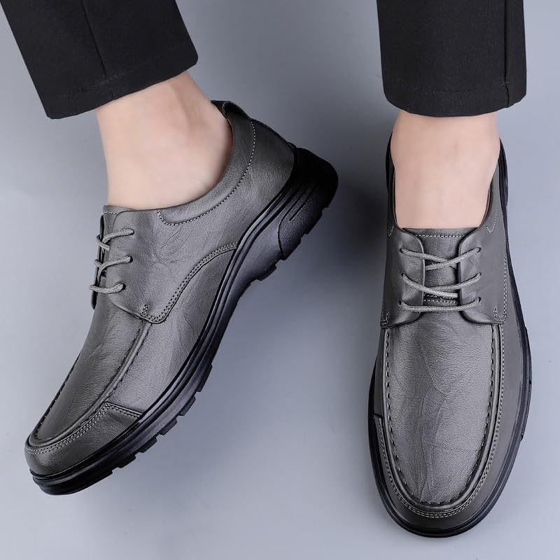 Men Oxford Dress Shoes Classic Leather Lace Up Business Wedding Formal Tuxedo Brogue Low Top Comfortable Office Fashion Casual Shoes2