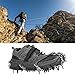 Leapiture 1 Pair Crampons Winter Shoe Traction Spikes Snow Ice Conditions Crampons Ice Grippers Winter Shoes for Hiking Climbing (Gray)