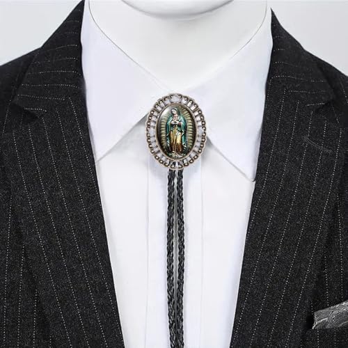 Image of Jeilwiy Bolo Tie for Men Western Cowboy Gothic Bolo Tie Necklace Halloween