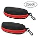 Produktbild Girls'love talk 2 Stück Brillenetui Hardcase Hartschalen Etui Brillentasche Brillenbox Hardcover Tasche, Damen Herren Tragbarer Schutzbox mit Reißverschluss Haken