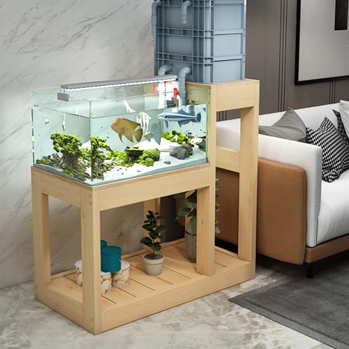 Estante de tanque multicapa y soporte para acuario en el salón de casa 8