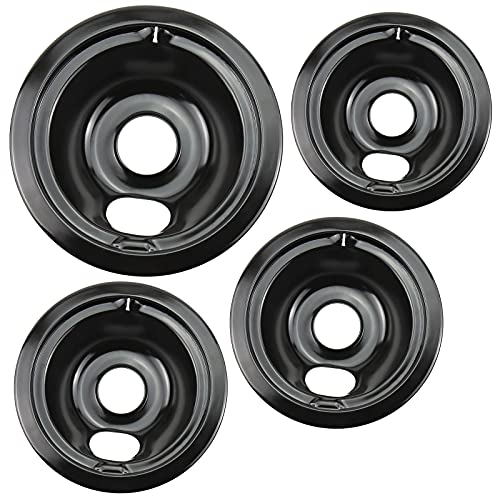 WB31M20 WB31M19 Range Drip Pans Set by Blutoget- Compatible with GE Hotpoint Stove Range, Includes 3 PCS 6inch Drip Pans and 1 PCS 8inch Drip Pans