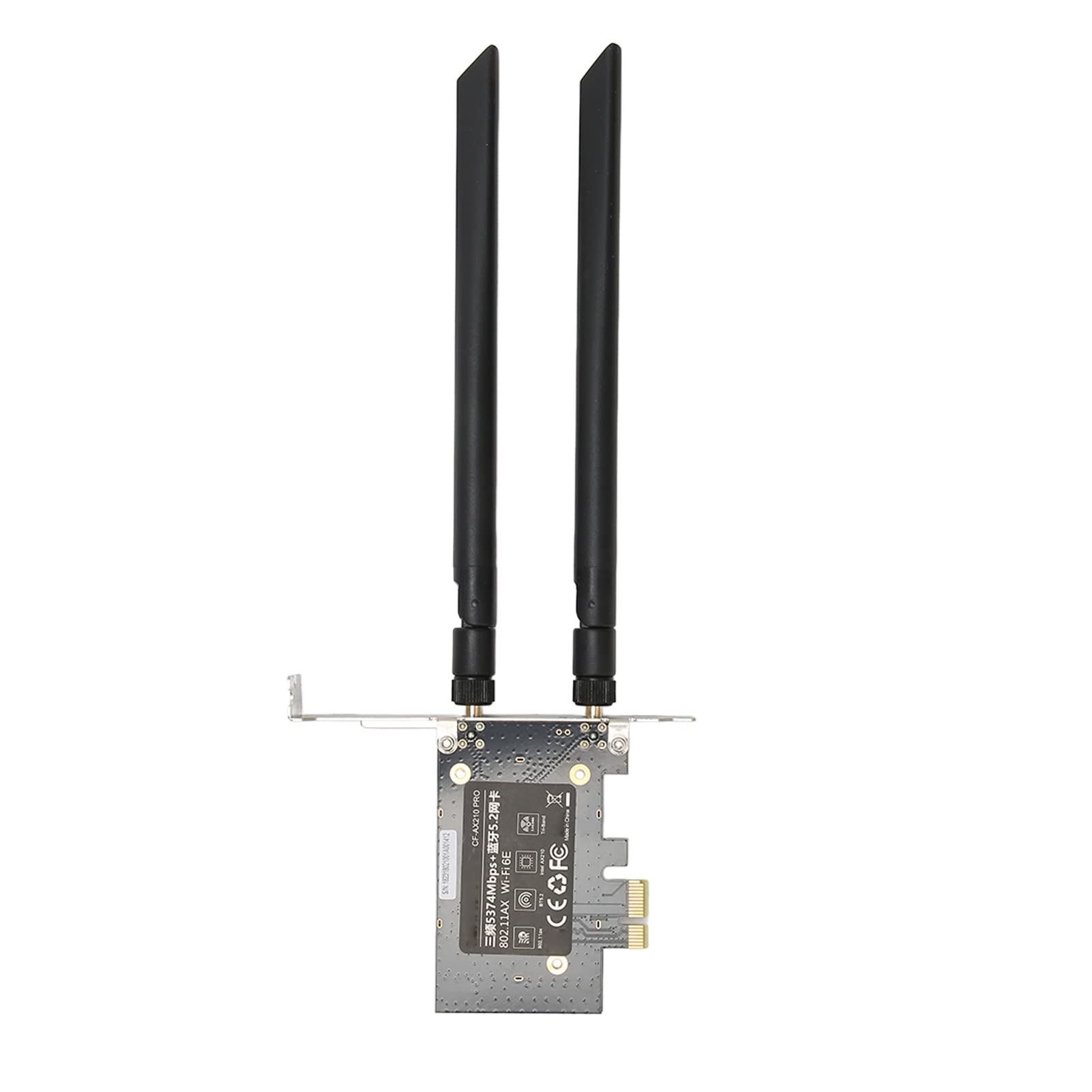 Bewinner Scheda WiFi PCIe per PC Desktop, Scheda di Rete Wireless Dual Band 2400Mbps, Bluetooth 5.2, WPA3, Adattatore Wireless PCIe con Doppia Antenna per Win 10/11