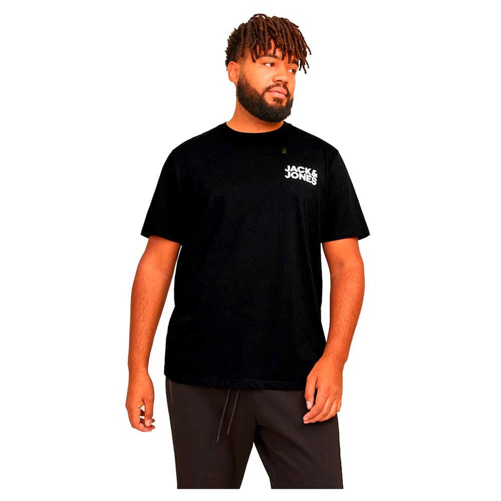 Jack&Jones Plus Men's Jjecorp Logo Tee SS O-Neck Noos Pls T-Shirt, Black, 6XL