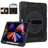 ROSROME for iPad Pro 12.9 Case 6th Generation 2022 with Screen Protector for Kids[15ft Drop Protecti