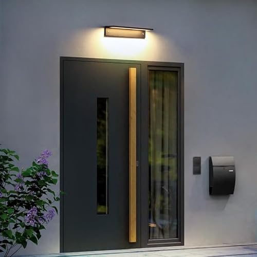 WAYEE Außenwandleuchte,Aussen Wandlampe Anthrazit,Haustürbeleuchtung,Eingangsleuchte,Lampenlänge 320MM,Außenleuchte,LED 12W Schwarz,Licht Unten,Wasserdicht,Aluminium WAYEE Außenwandleuchte,Aussen Wandlampe Anthrazit,Haustürbeleuchtung,Eingangsleuchte,Lampenlänge 320MM,Außenleuchte,LED 12W Schwarz,Licht Unten,Wasserdicht,Aluminium