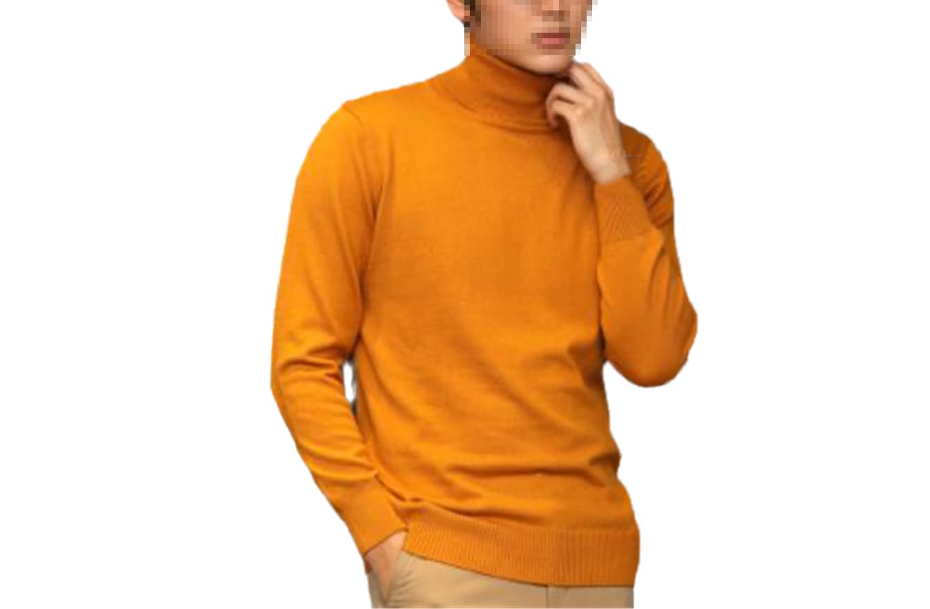 Men Cashmere Turtleneck Sweater Men Fall Winter Turtleneck Long Sleeve Classic Pullover Casual Sweater
