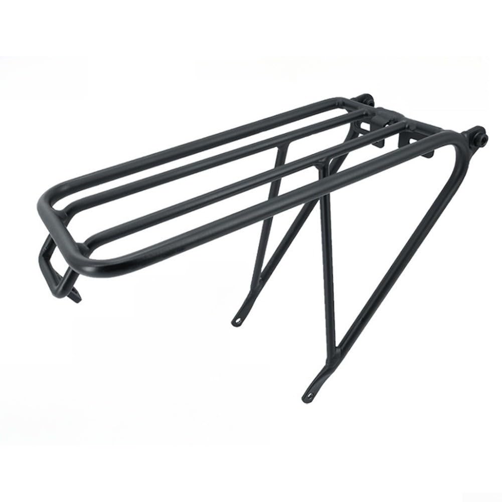 Klappbarer Fahrradträger für Brompton, 40,6 cm, Aluminiumlegierung, mit einfachen Rädern, passend für 40,6 x 4,5 cm Reifen, leichte Gepäckstütze für Pendler und Reisen