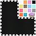 Tappeto Bambini Puzzle con Certificato CE in Morbido Gomma Eva | Tappeti da Gioco per Bambina | Tatami. 25 Pezzi (30 * 30 * 1cm), Nero. QQC-Db25N
