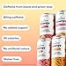 WellWithAll Energy Drink Variety Pack, Strawberry Lemonade, Fruit Punch, Tropical Mango, Peach Flavors, Caffeine from Tea, With Vitamin C, Lightly Sparkling Beverage, Juice Blend, 12 oz, 12-Pack