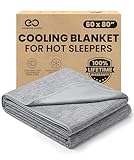 Everlasting Comfort Cooling Blanket for Hot Sleepers - Soft, Lightweight & Breathable Throw Blanket with Easy to Clean Material - Luxury Throws for Hot Flashes & Night Sweats (60'x80')