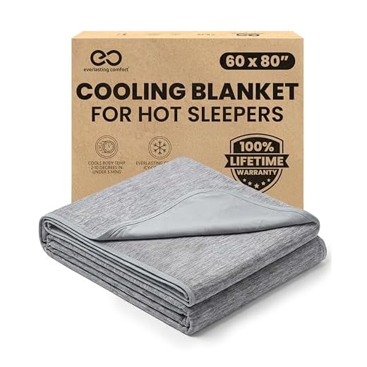 Everlasting Comfort Cooling Blanket for Hot Sleepers - Soft, Lightweight & Breathable Throw Blanket with Easy to Clean Material - Luxury Throws for Hot Flashes & Night Sweats (60"x80")