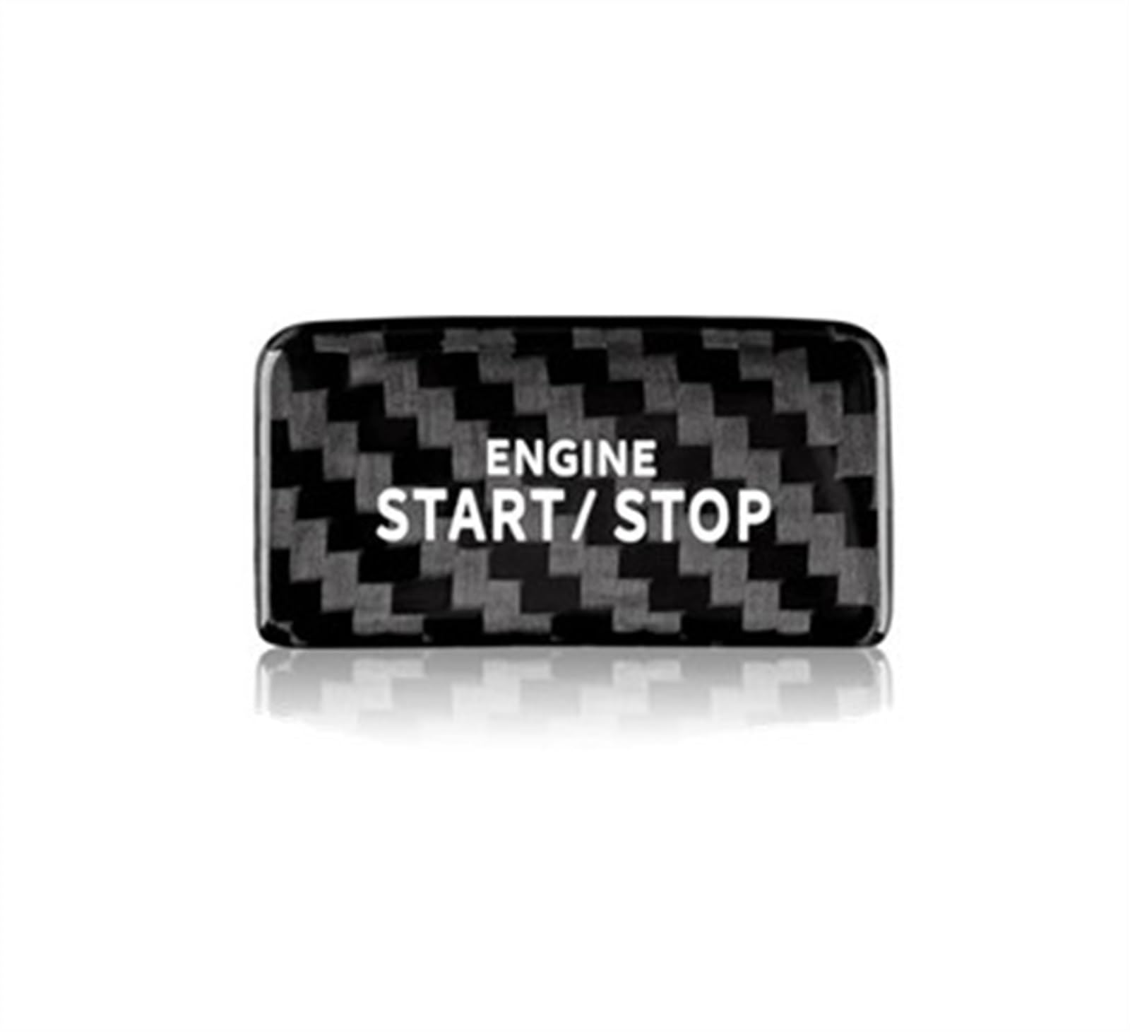 Car Interior Modification Accessories Engine Start Stop Button Real Hard Sticker Cover for Golf 8 2020-2023 Anti-dust(Black)