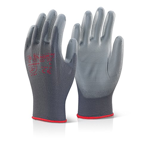 PU COATED GLOVES GREY L