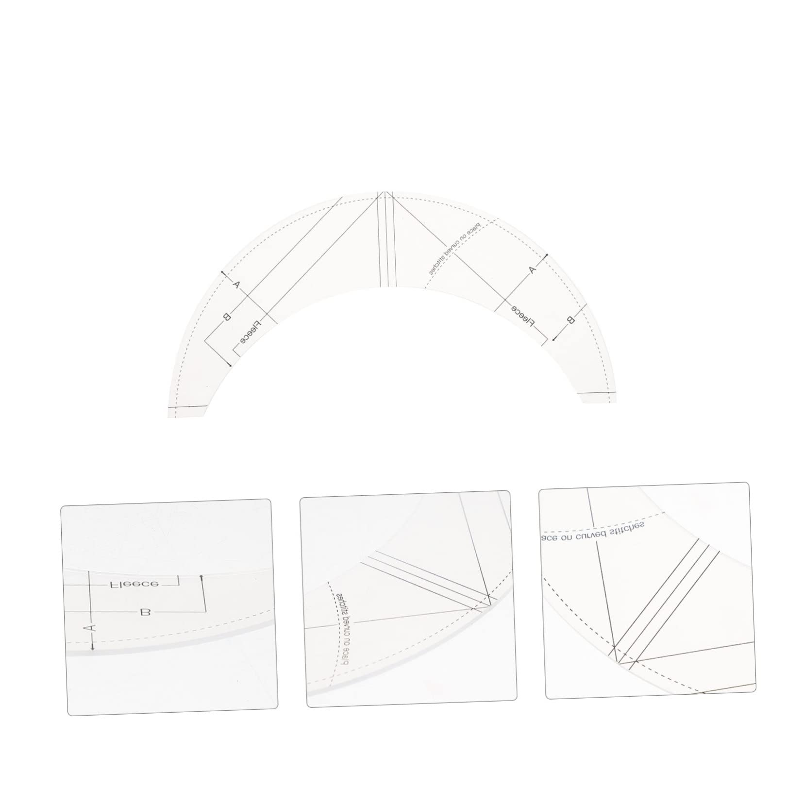 STOBOK Set Di 4 Righelli Per Quilting Strumento Di Taglio in Acrilico Righello Da Cucito Leggero E Portatile Per Quilter