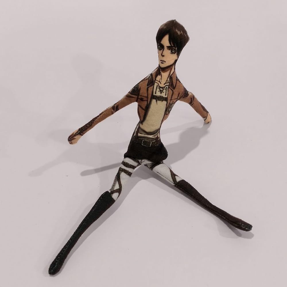 Eren Jaeger - Cuscino a forma di anime, divertente, a forma di anime, morbido, imbottito, stile cartone animato, 28 cm, per casa, camera da letto, divano, decorazione regalo