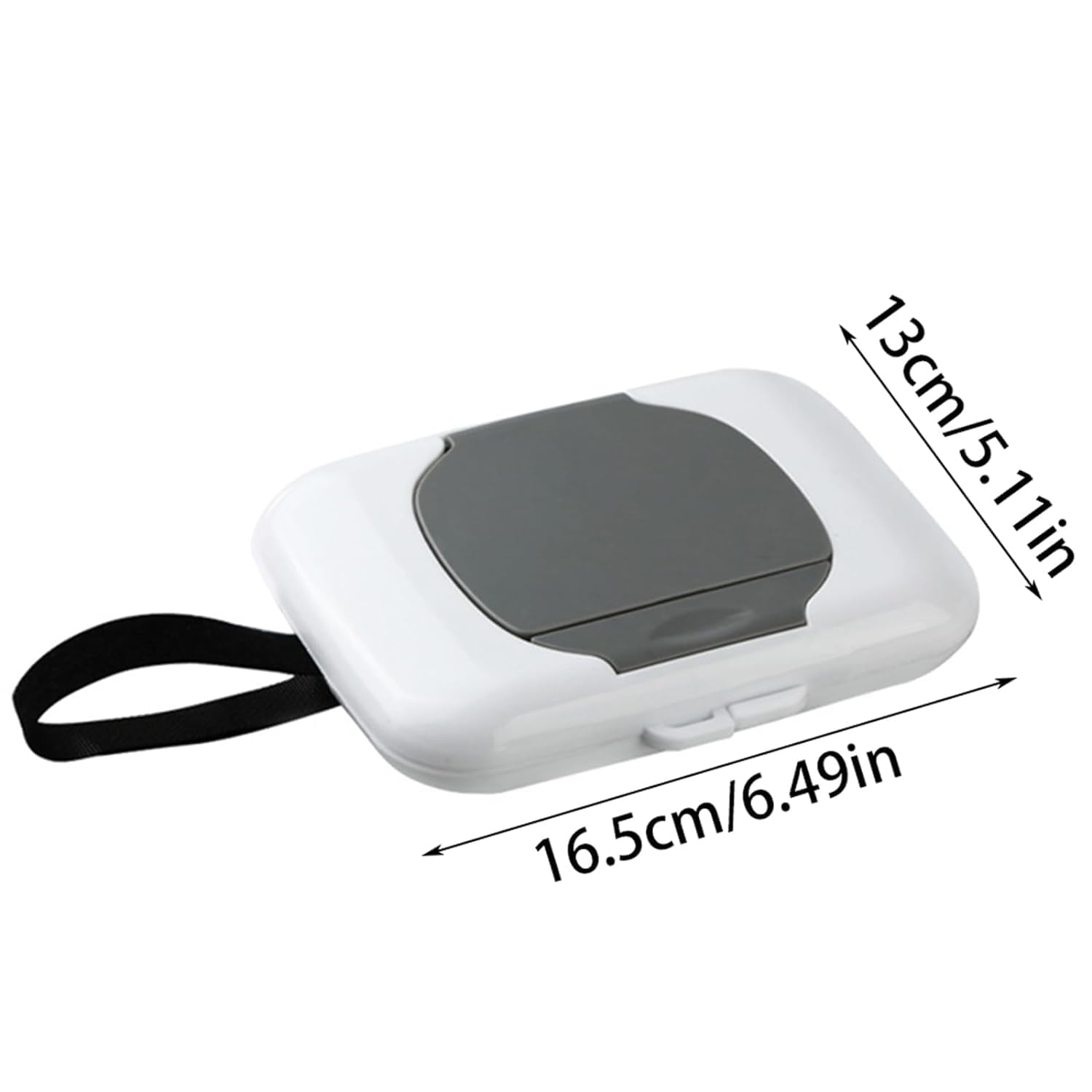 1Pc Gray Travel Wipe Holder Reusable Wet Wipe Container Box Strollers Hanging Dispensers Refillable Wipe Case Safe Wet Storage Wipe Holders Wipes and Holders - Image 2