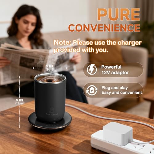 Self Stirring Coffee Mug with Heating Base