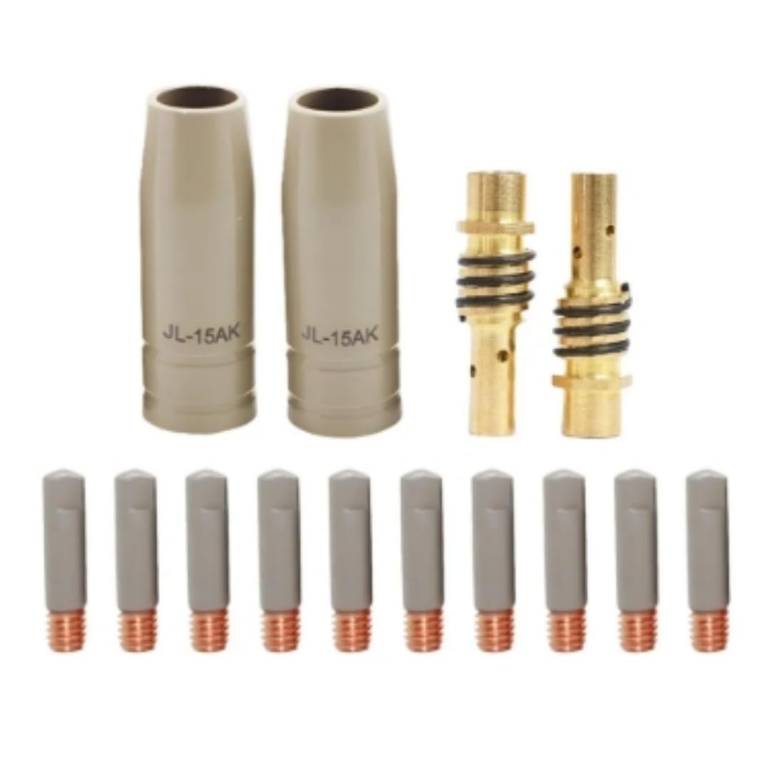 3Pcs/14Pcs/ 24Pcs 15AK Coating Protection Nozzle Tips Non-stick Welding Slag European Airless Gas Protection Gun Machine Protective Sleeve 0.6/0.8/0.9/1.0/1.2mm QIANGHAN (3Pcs, 0.8mm)