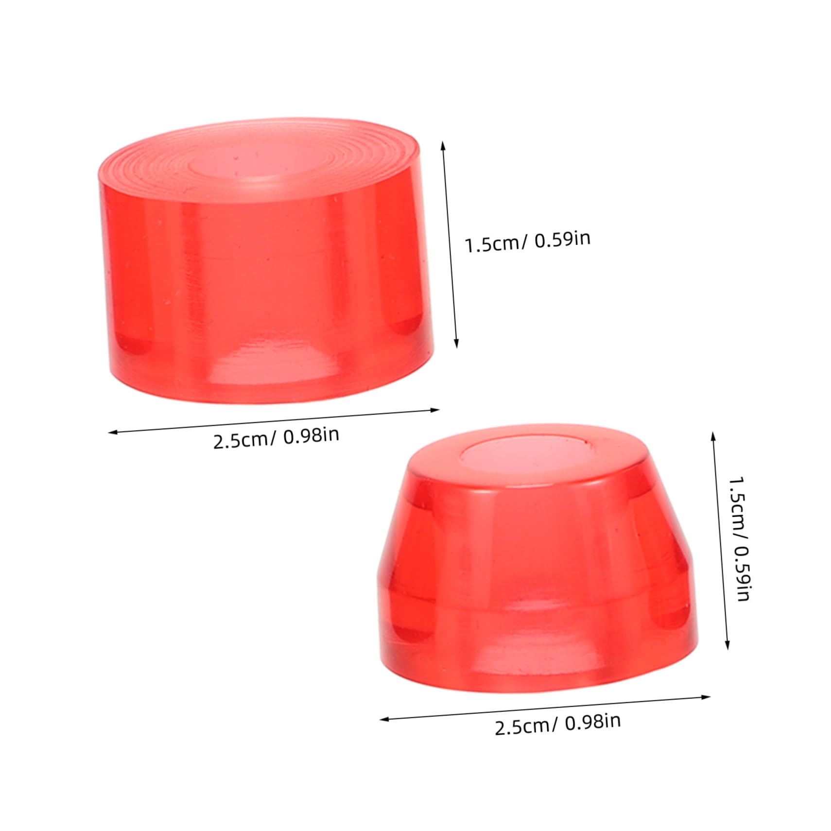 Totority Skateboard Accessories 4pcs Toe Stopper Replacement Pads Pu Pads for Skateboards Compatibility