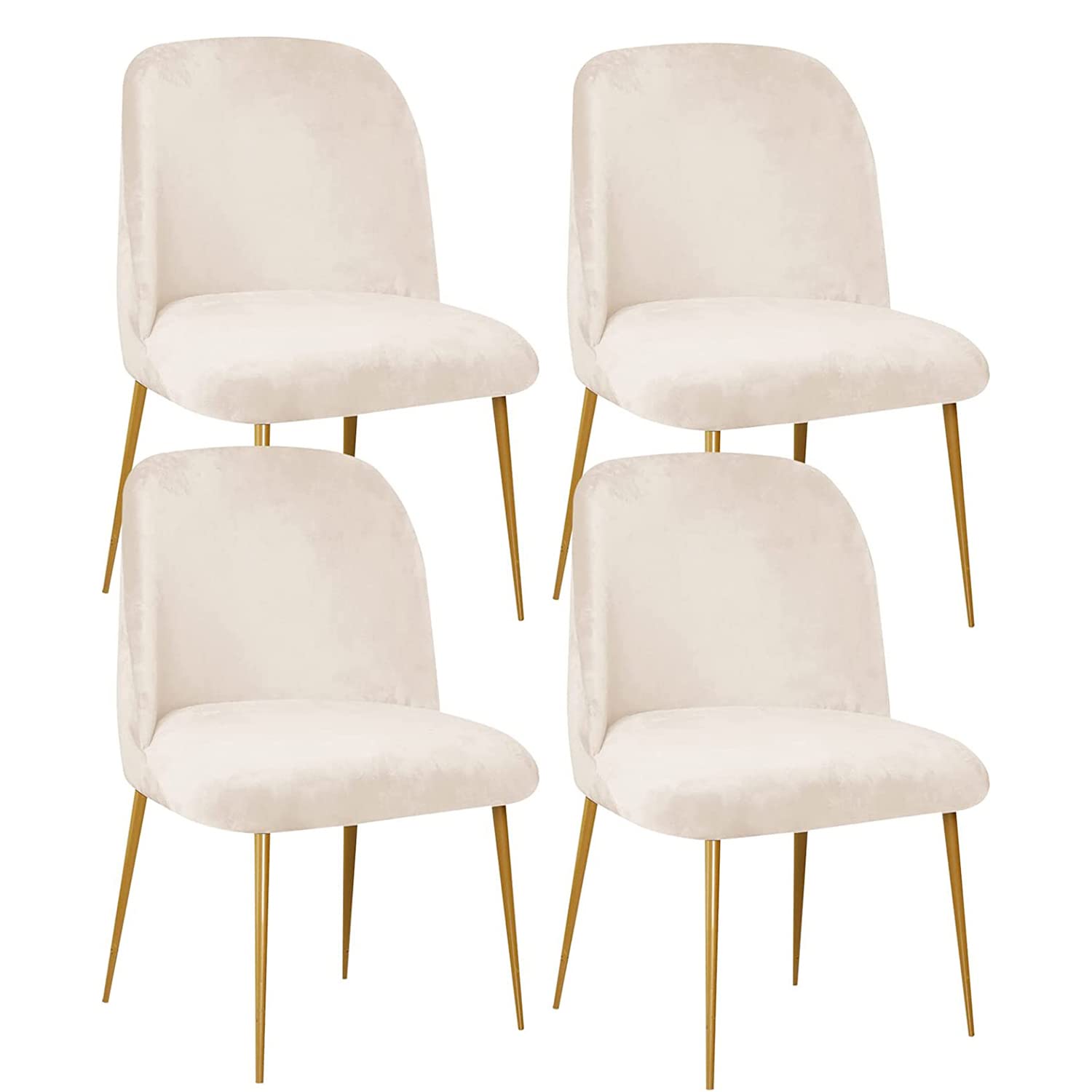 XGANGM Estilo Nórdico Funda para Silla Comedor con Curva Respaldo Elástica Funda de Silla Cocina Oficina sin Reposabrazos Semicírculo Cubierta Silla Sala Restaurante Hotel Hogar,K,4PCS