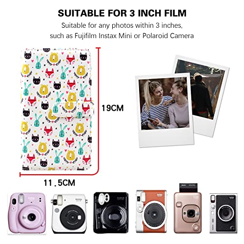 Rieibi 96 Pockets Mini Photo Album, Wallet PU Leather Photo Album for Fujifilm Instax Mini Evo/12/11/8/9/7s/25/70/90 Instant Camera, Shine Colorful Photo Album for Polaroid - Image 2