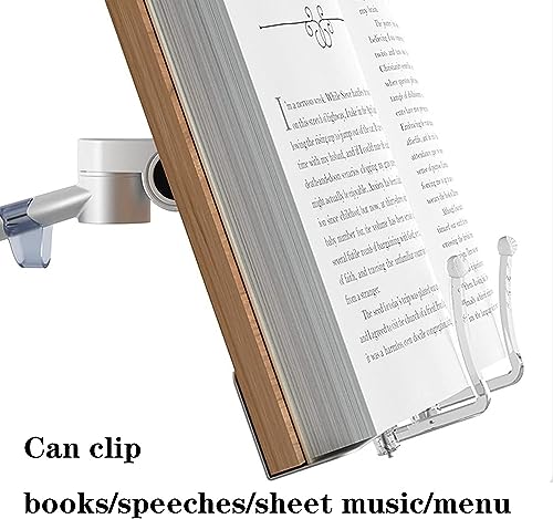Soporte de libros ajustable de pie que elimina el dolor de cuello al leer 3