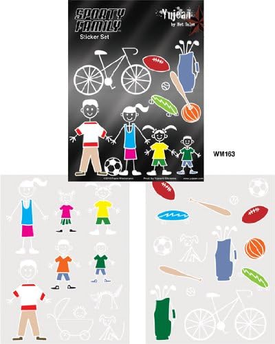 Stick Family Decal Kit - Car Truck SUV Window - Sporty Family - 22PCS